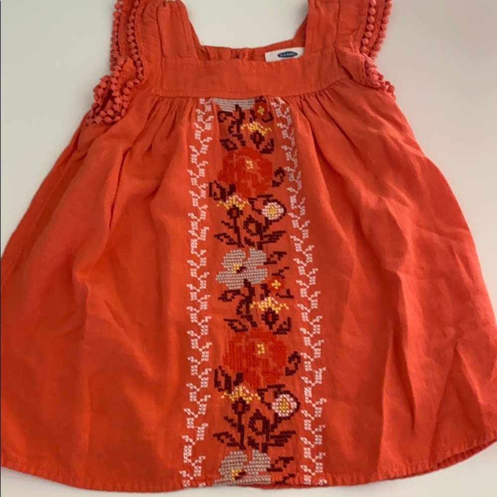 Embroidered linen dress